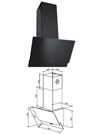 Siyah Ankastre Set (TBC 64010 Ocak/HAK 625 Fırın/ATV 60 Davlumbaz)