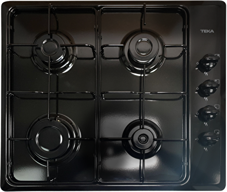 Teka - HLX 60 4G AI AL BK - Ankastre Paslanmaz Çelik Gazlı Ocak - Emaye Izgara - Siyah - 60 cm - 112620002