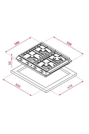 Teka EX 60.1 4G AI AL DR CI NTB  60 cm Gazlı Ankastre Ocak