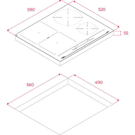 Ocak İndüksiyonlu IBF 64200 SSS BK