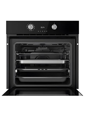 Teka HLB 8550 SC SteamChef 71 Lt. Siyah Ankastre Fırın