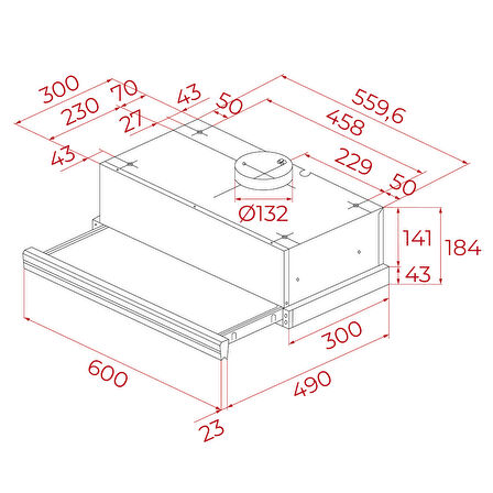 TEKA CNL  6400.2 Sürgülü Aspiratör Siyah