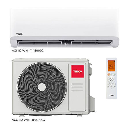 Teka ACI 112 WH 12000 BTU Duvar Tipi Klima, ACO 112 WH Dış Ünite dahil