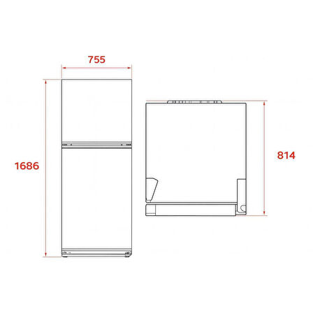 Teka RTF 54760 SS 75 CM İnox Solo Buzdolabı
