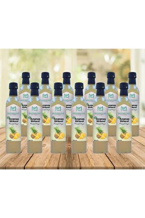 %100 Ev Yapımı Katkısız Ananas Sirkesi 12x500ml