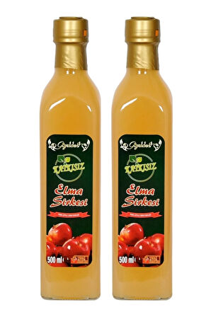 Elma Sirkesi 2x500 ml - %100 Katkısız Doğal | Geleneksel Ev Yapımı