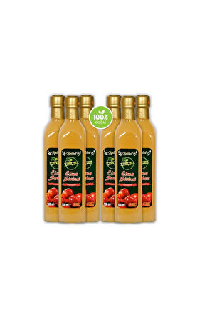 Elma Sirkesi 6x500 ml - %100 Katkısız Doğal | Geleneksel Ev Yapımı
