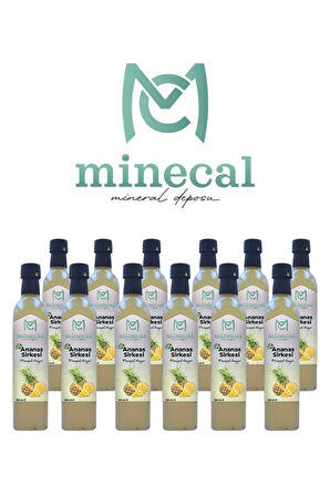 Ananas Sirkesi 12x500 ml – %100 Katkısız Doğal | Şekersiz | Koruyucu Içermez