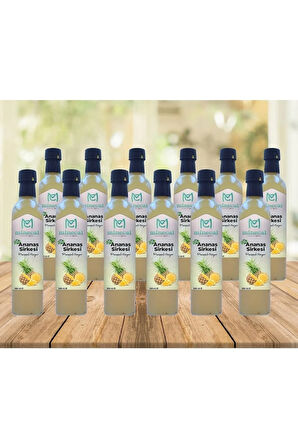 Ananas Sirkesi 12x500 ml – %100 Katkısız Doğal | Şekersiz | Koruyucu Içermez