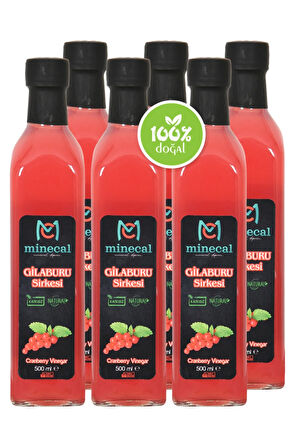 Gilaburu Sirkesi 6x500 ml – %100 Katkısız Doğal | Şekersiz | Koruyucu Içermez