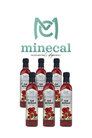 Gül Sirkesi 6x500 ml – %100 Katkısız Doğal | Şekersiz | Koruyucu Içermez
