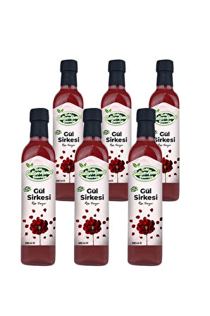 Gül Sirkesi 6x500 ml – %100 Katkısız Doğal | Özel Üretim