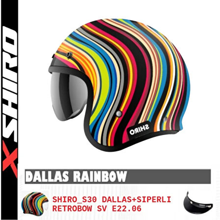 DALLAS RETROBOW YARIM  MOTOSİKLET KASK