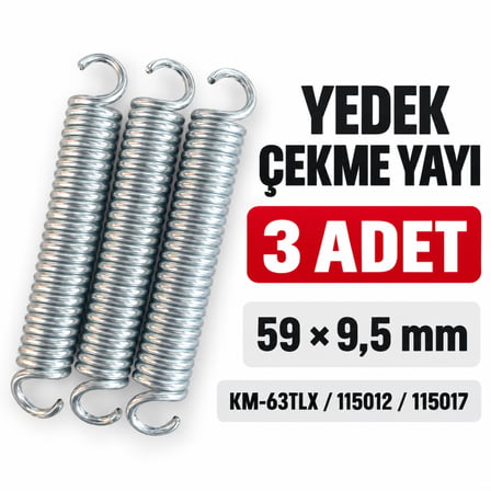 KM-63TLX, Fiskars 115012 ve 115017 Uyumlu Yedek Çekme Yayı 3’lü Set