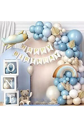 ONE KUTULU UÇAK FOLYOLU BALON ZİNCİR SET