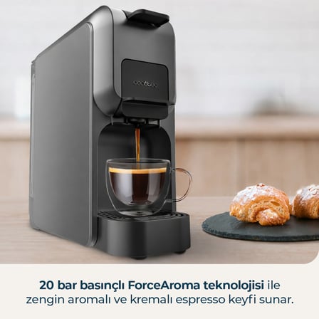 Freestyle Compact Black Espresso Makinesi Kompakt Güçlü 20 Bar