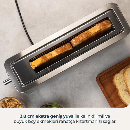 Bigtoast Extra Ekmek Kızartma Makinesi Geniş Hazneli Hızlı Tost Makinesi