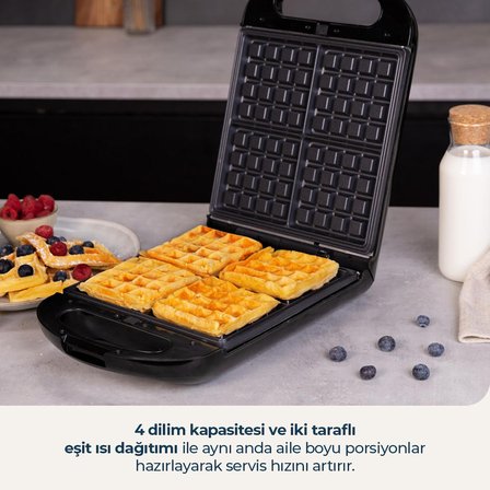 Rock’Ntoast Family 3’Ü 1 Arada Tost Makinesi | Sandviç Ve Waffle Makinesi, Çok Fonksiyonlu