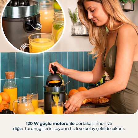 Essentialvita Hyden 120 Hybrid Elektrikli Narenciye Sıkacağı | Damlatmaz Sistem