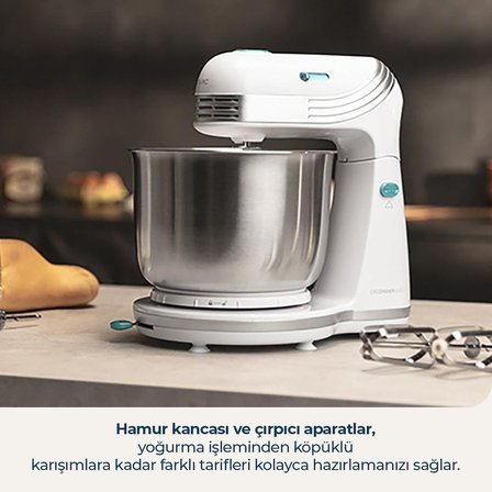 Cecomixer Easy White Stand Mikser Hamur Yoğurma ve Çırpma Makinesi