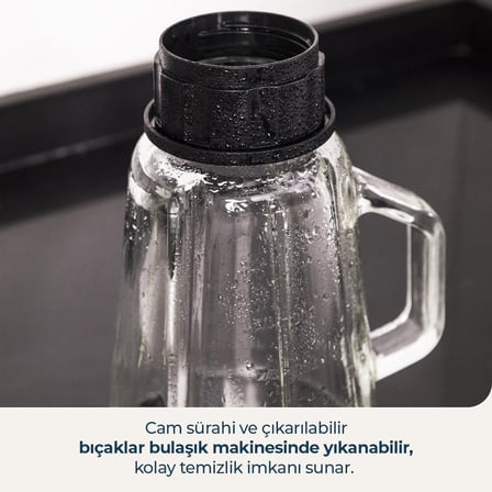Power Black Titanium 1800Max Inox Smoothie Blender Güçlü Blender