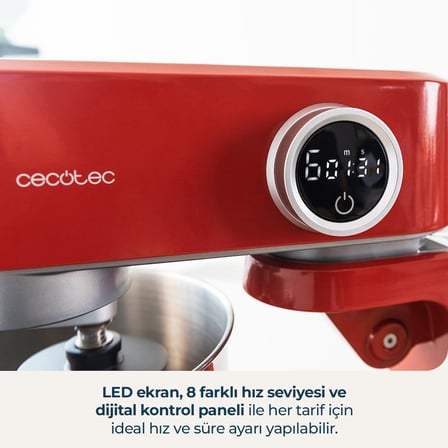 Twist Fusion 4000 Luxury Red Stand Mikser 4000 Serisi Güçlü Hamur Yoğurma Çırpma Kitchen Mikser