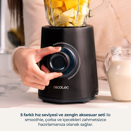 Power Black Titanium 2300Max Mix Go Smoothie Blender 2300W Buz Kırıcı Kişisel Bardak