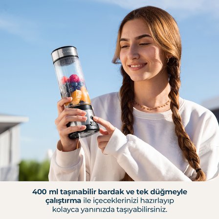 WanderlustMix USB Taşınabilir Smoothie Blender Şarjlı Kişisel Blender