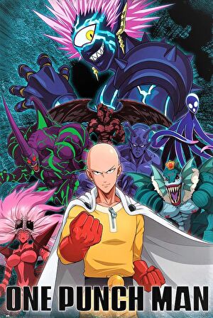 ONE  PUNCH MAN SAITAMA VS VILLIAN MAXI POSTER (İTHAL)