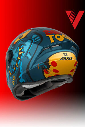 AXXIS DRAKEN S DINOTOON C7 - MATT BLUE/L