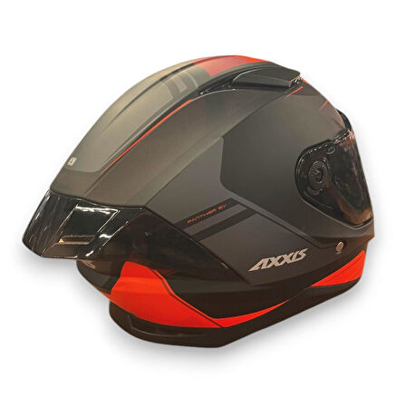 AXXIS PANTHER SV PRESTIGE B5 MATT RED KAPALI KASK