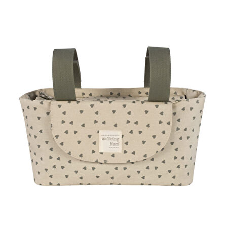 Walking Mum Poppy Bebek Arabası Kalpli Organizer Çanta Moss