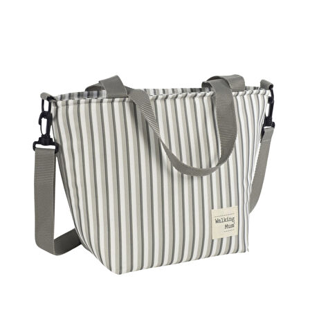 Walking Mum Bolsa Comiditas Çizgi Desenli Termos Çanta