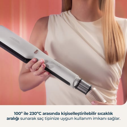 Air Lisse Champagne Saç Düzleştirici - Hızlı Isınma, Seramik Plaka, Pürüzsüz Düzleştirme