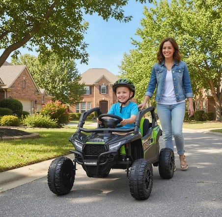 Kawasaki Teryx KRX 1000 Lisanslı 12V Uzaktan Kumandalı Akülü Çocuk Buggy / ATV - Siyah (100 x 64 x 56 cm)
