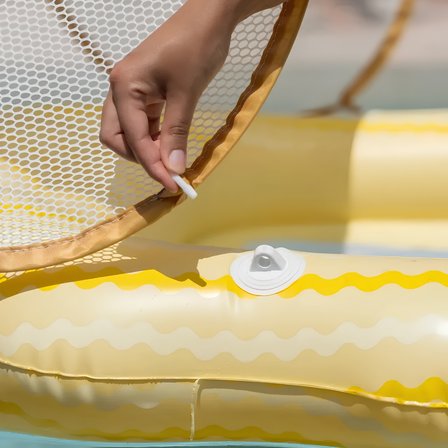 Flamingueo Tenteli Fileli Havuz Yatağı Belmondo Yellow