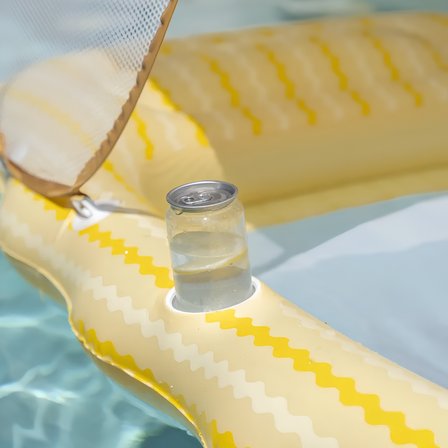 Flamingueo Tenteli Fileli Havuz Yatağı Belmondo Yellow