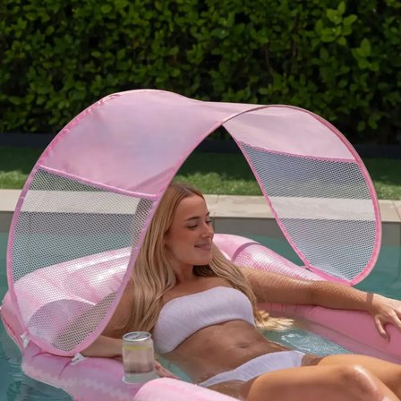 Flamingueo Tenteli Fileli Havuz Yatağı Belmondo Pink