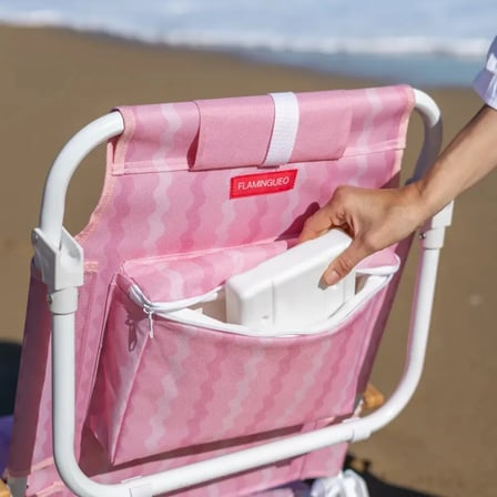 Flamingueo Soğutucu Cepli Plaj Sandalyesi Echo Pink