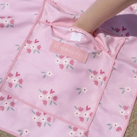 Flamingueo Kapüşonlu Mikrofiber Çocuk Havlu Rosie