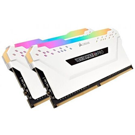 CORSAIR 16GB (2X 8GB) DDR4 2666MHZ CL16 DUAL KIT RGB PC RAM VENGEANCE RGB PRO WHITE CMW16GX4M2A2666C16W