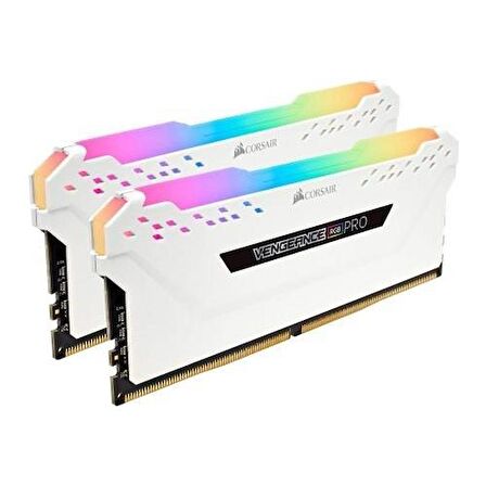 CORSAIR CMW16GX4M2C3200C16W 16GB (2x8GB) Vengeance RGB PRO Beyaz 3200MHz CL16 DDR4 Dual Kit Ram