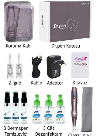 Dr.Pen Ultima A10-w Şarjlı Dermapen Cihazı (2 YIL TÜRKİYE GARANTİLİ) Derma Pen Kalıcı Makyaj Dermaroller