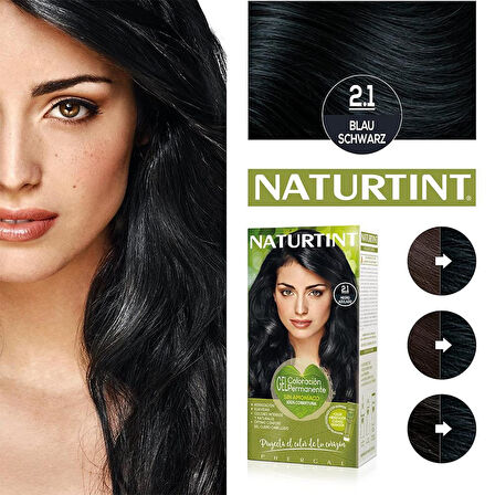 Naturtint 2.1 Mavi Siyah Doğal Saç Boyası 170ML