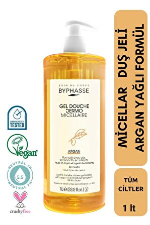 Dermo Micellar Argan Oil Duş Jeli Tüm Ciltler İçin 1000ml