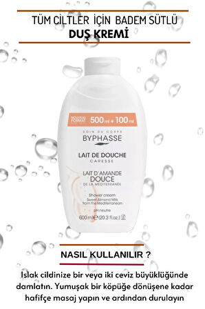 Caresse Tatlı Badem Sütlü Kremli Duş Jeli 600ml