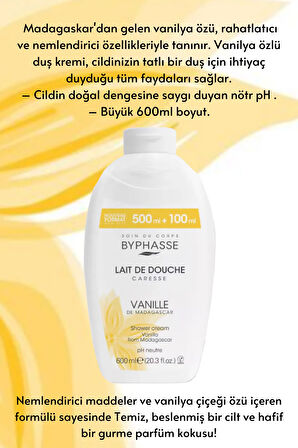 Caresse Vanilya Çiçeği Özlü Kremli Duş Jeli 600ml