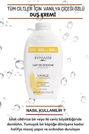 Caresse Vanilya Çiçeği Özlü Kremli Duş Jeli 600ml