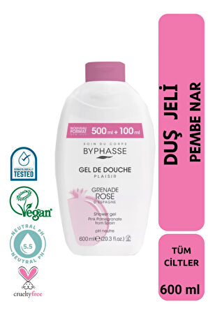 Plaisir Pomegranate Pembe Nar Duş Jeli 600ml