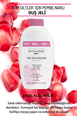 Plaisir Pomegranate Pembe Nar Duş Jeli 600ml